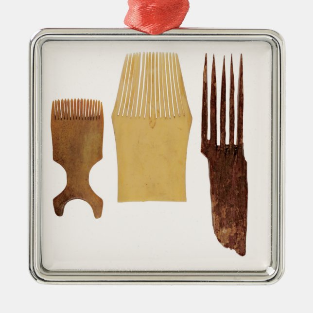 Inuit combs, from Northwest American coast Metal Ornament (Front)