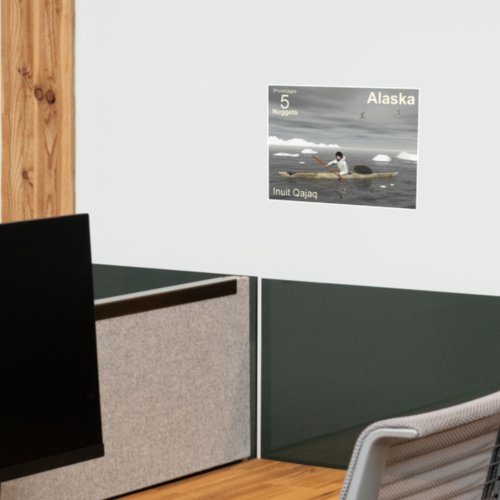 Inuit Kayak _ Alaska Postage Wall Decal