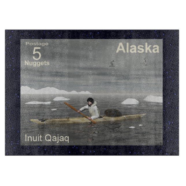 Inuit Kayak Cutting Board (Front)