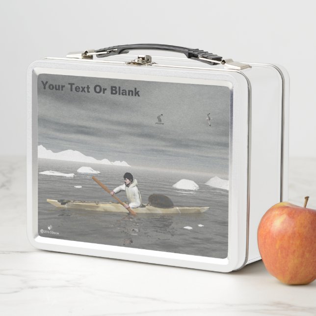 Inuit Kayak Metal Lunch Box (In Situ)