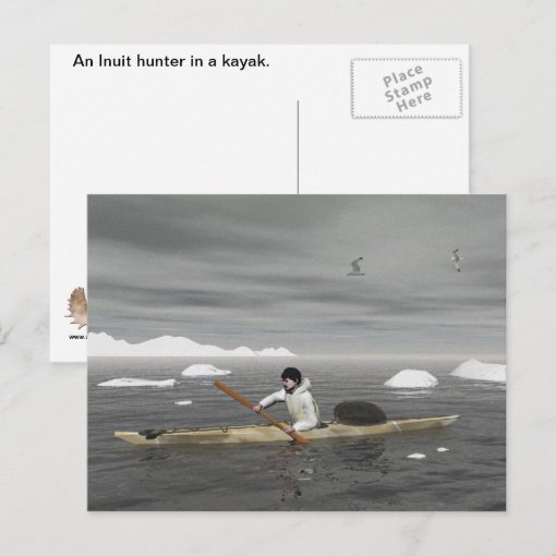 Inuit Kayak Postcard | Zazzle