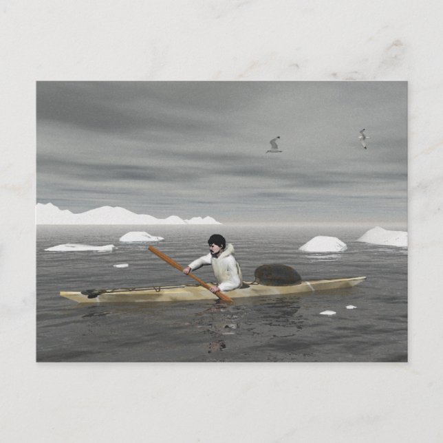 Inuit Kayak Postcard (Front)
