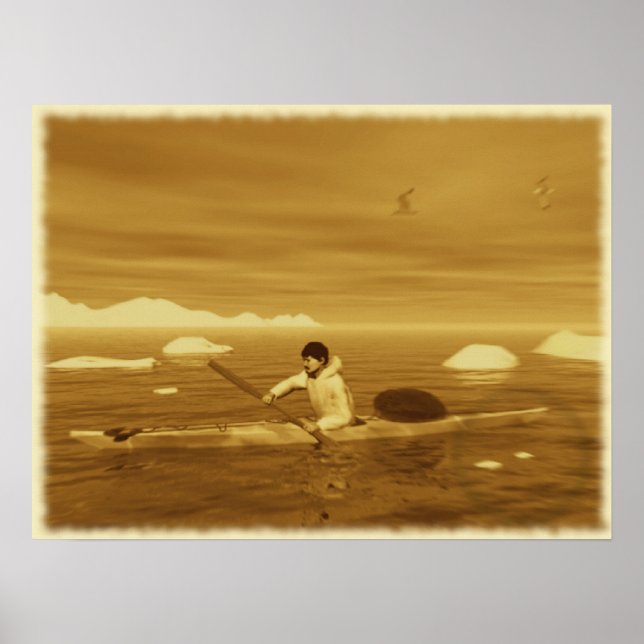 Inuit Kayak Poster (Front)