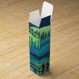 Inuit Love Wine Box Northen Lights Art Wine Box