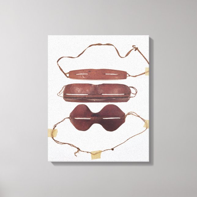 Inuit sun/snow 'glasses' canvas print (Front)