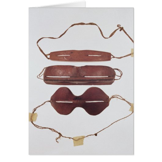 Inuit sun/snow 'glasses' cards (Front)