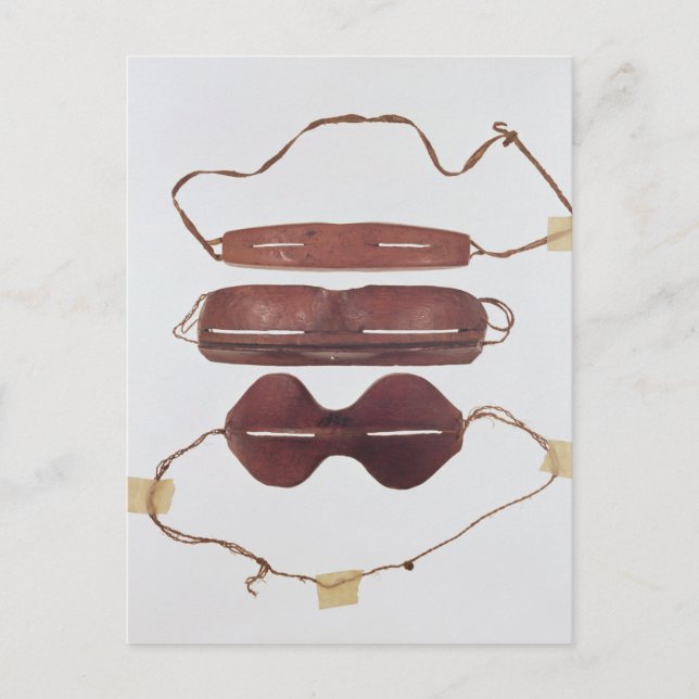 Inuit sun/snow 'glasses' postcard (Front)