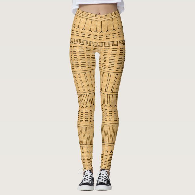 Inuit Tattoo – Brown Paper Leggings (Front)