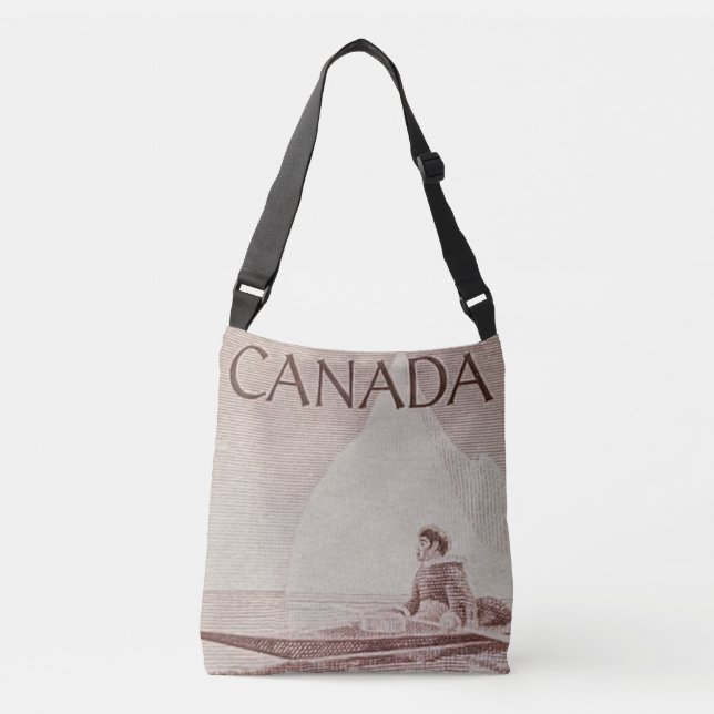 Inuk and Kayak  Tote - Cross-Body Bag (Front)