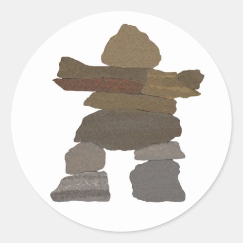 Inukshuk Classic Round Sticker