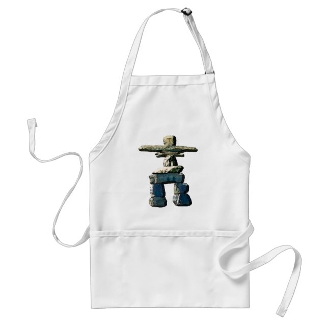 Inukshuk Native American Spirit Stones Adult Apron (Front)