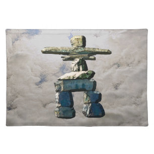 Inukshuk Native American Spirit Stones Cloth Placemat