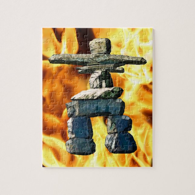 Inukshuk Native American Spirit Stones Jigsaw Puzzle (Vertical)