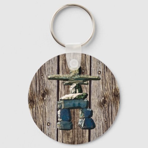 Inukshuk Native American Spirit Stones Keychain