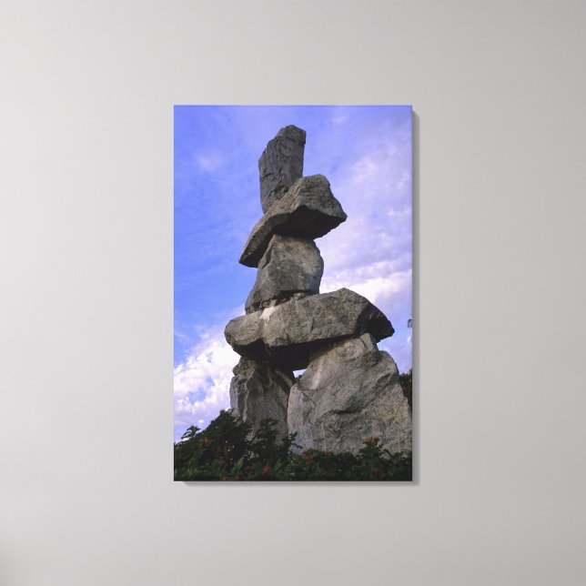 Inukshuk, Northwest Territories, Canada Canvas Print (Front)