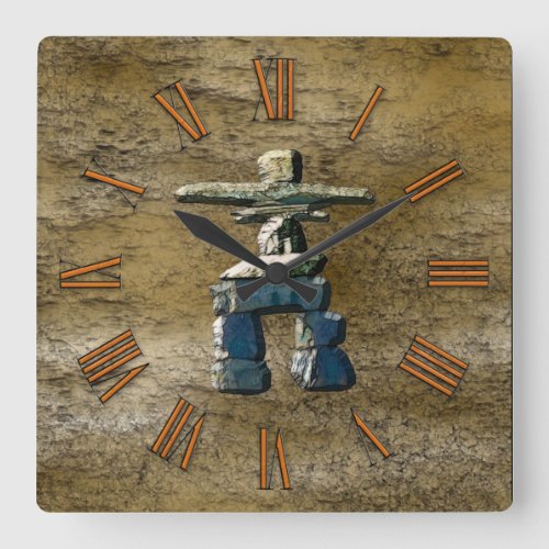 Inukshuk  Rock Texture Clock
