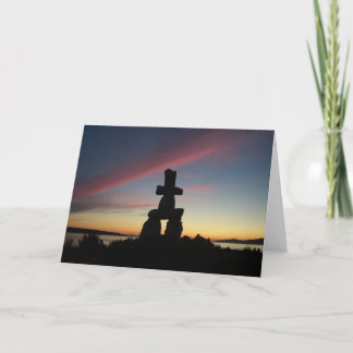 Inukshuk Sunset Card