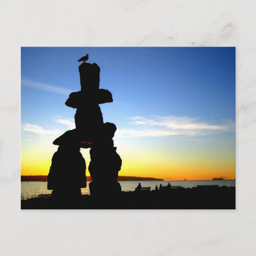 Inukshuk Vancouver BC Canada Postcard