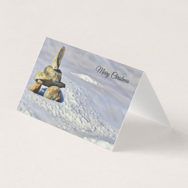 Inuksuk Merry Christmas-Text Beauty of the Season (Front)
