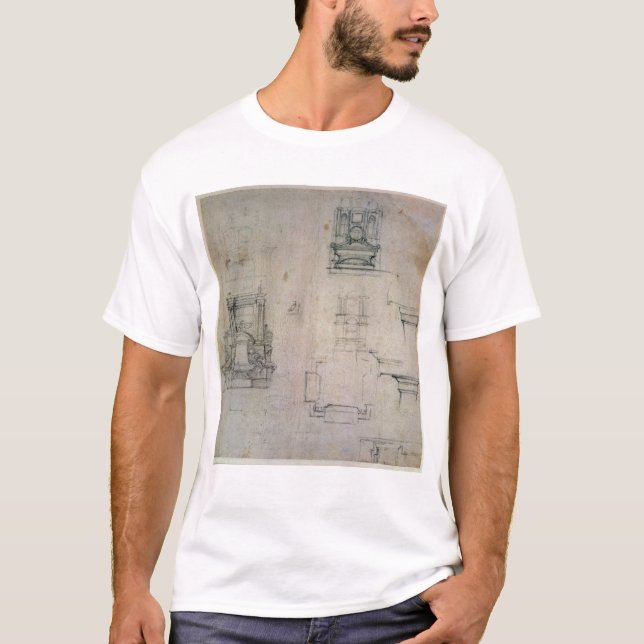 Inv. 1859 6-25-545. R.  Designs for tombs T-Shirt (Front)