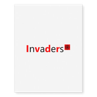 Invaders Custom Temporary Tattoo