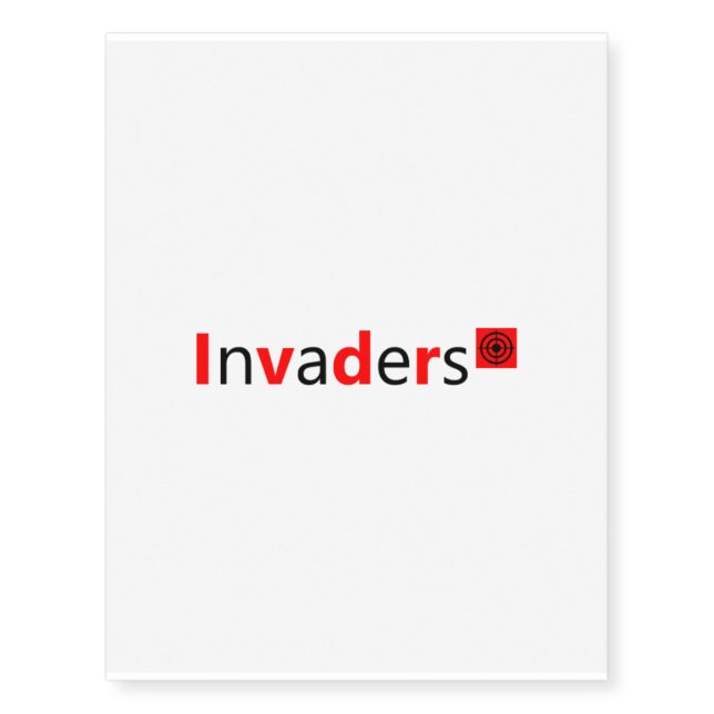 Invaders Custom Temporary Tattoo (Front)