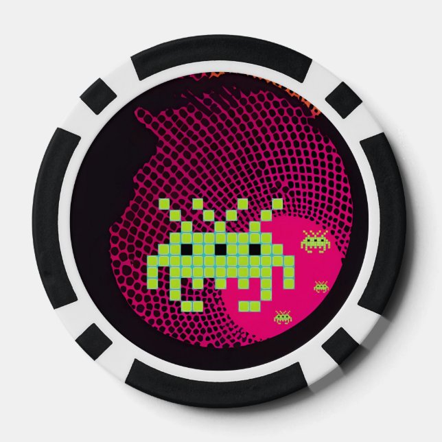 Invading Space Kings Poker Chips (Back)