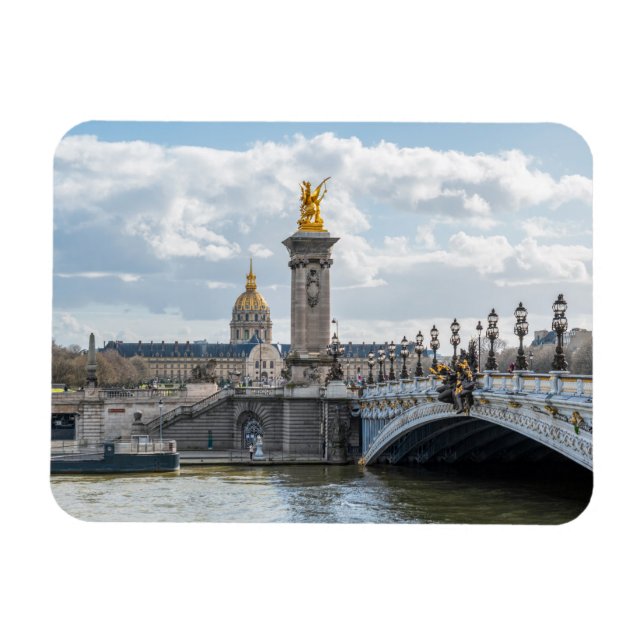 Invalides and Pont Alexandre III bridge - Paris Magnet (Horizontal)