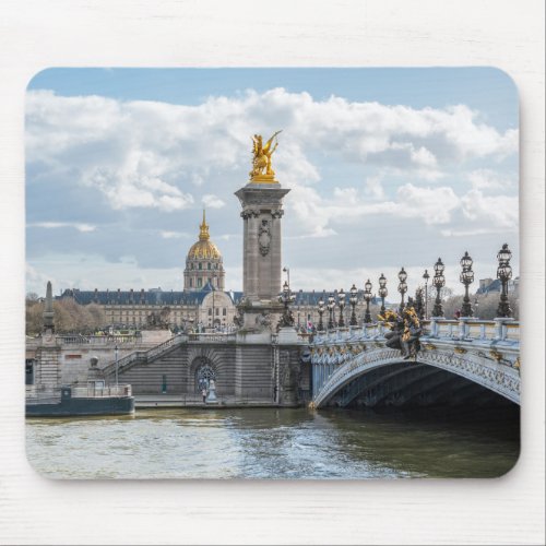 Invalides and Pont Alexandre III bridge _ Paris Mouse Pad