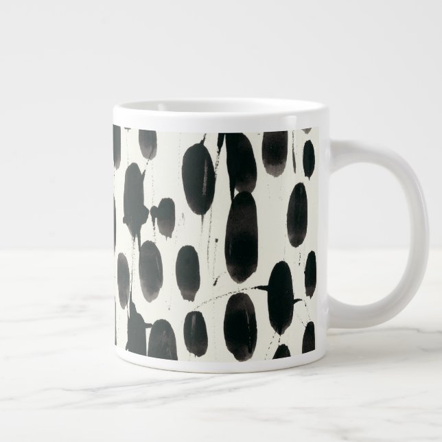 Invariable I | Black Watercolor Giant Coffee Mug (Right)