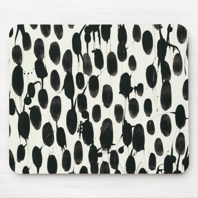 Invariable I | Black Watercolor Mouse Pad (Front)