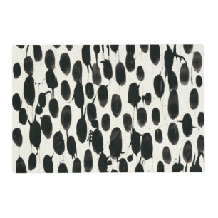 Invariable I Black Watercolor Placemat