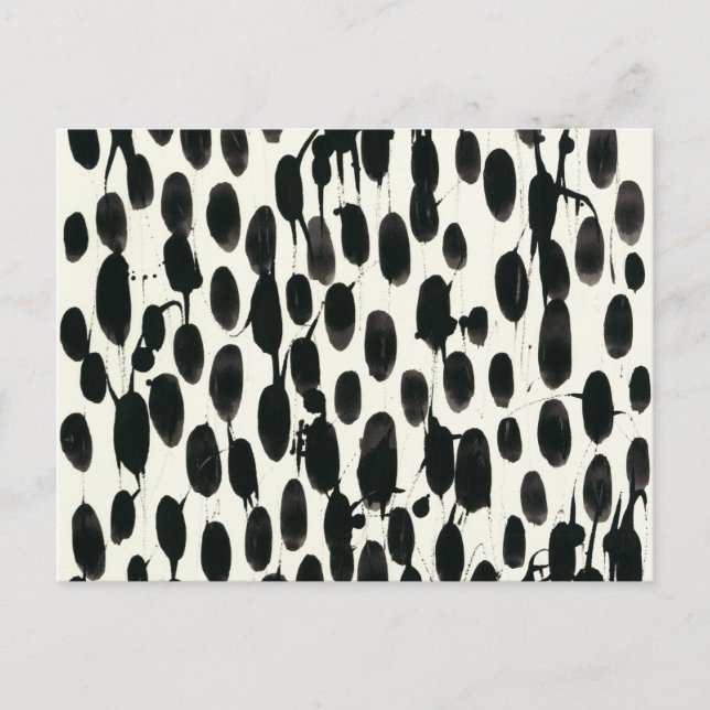 Invariable I | Black Watercolor Postcard (Front)