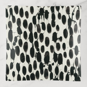 Invariable I Black Watercolor Trinket Tray