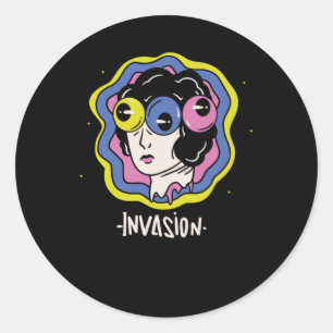 Invasion Classic Round Sticker