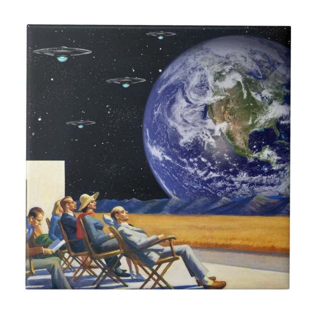 Invasion Is Coming Ceramic Tile (Front)