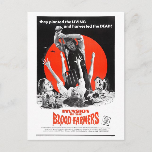 INVASION OF THE BLOOD FARMERS POSTCARD (Front)