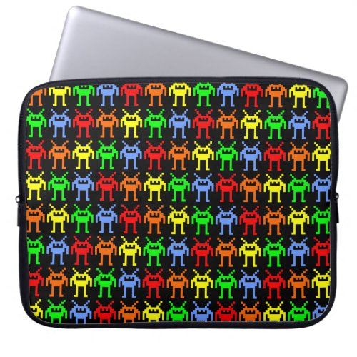 Invasion of the Multi_Color Nano_bots Laptop Sleeve