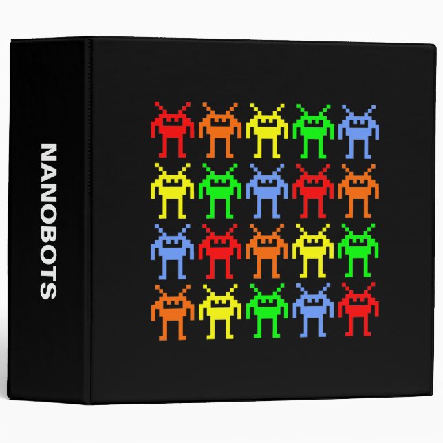 Invasion of the Multi-color Nanobots (2.0in) Binder (Front/Spine)