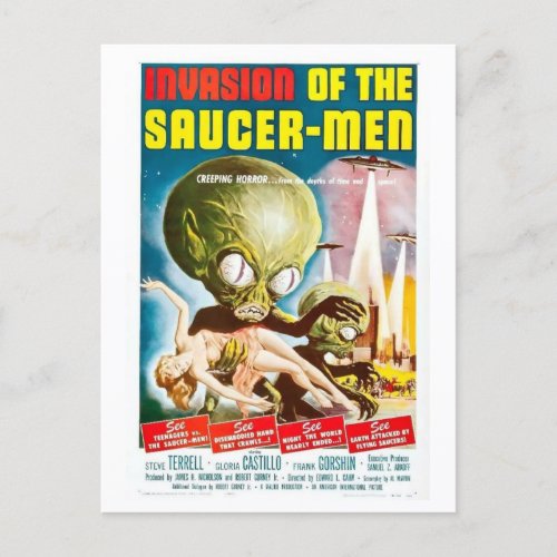 Invasion of the Saucer Men Postcard