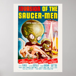 Vintage Alien Art Wall Decor Zazzle