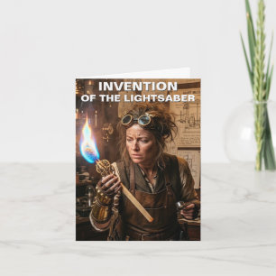 Invention of the Lightsaber Greeting Card