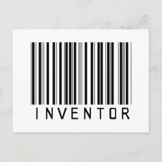 Inventor Bar Code Postcard