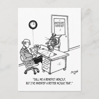 Inventor Cartoon 1932 Postcard