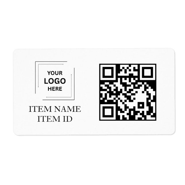 Inventory QR Code Product ID Label Branding (Front)