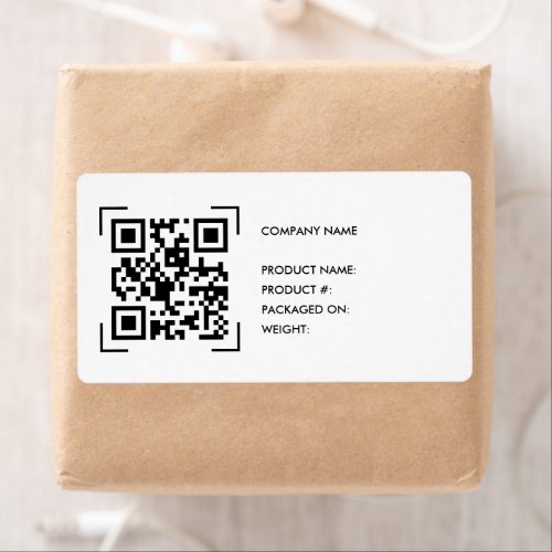 Inventory QR Code Scan  Business Logo Label