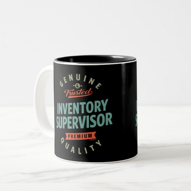 Inventory Supervisor Two-Tone Coffee Mug (Front Left)