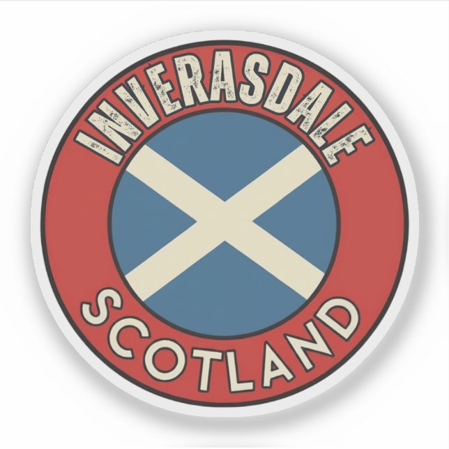 Inverasdale, Scotland Sticker (Front)