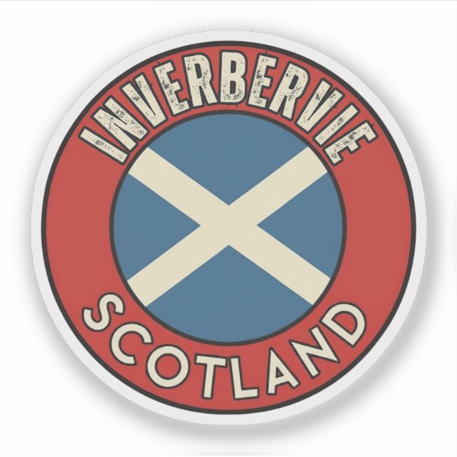 Inverbervie, Scotland Sticker (Front)