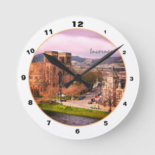 Inverness & Cathedral, Scottish Highlands Capital Round Clock